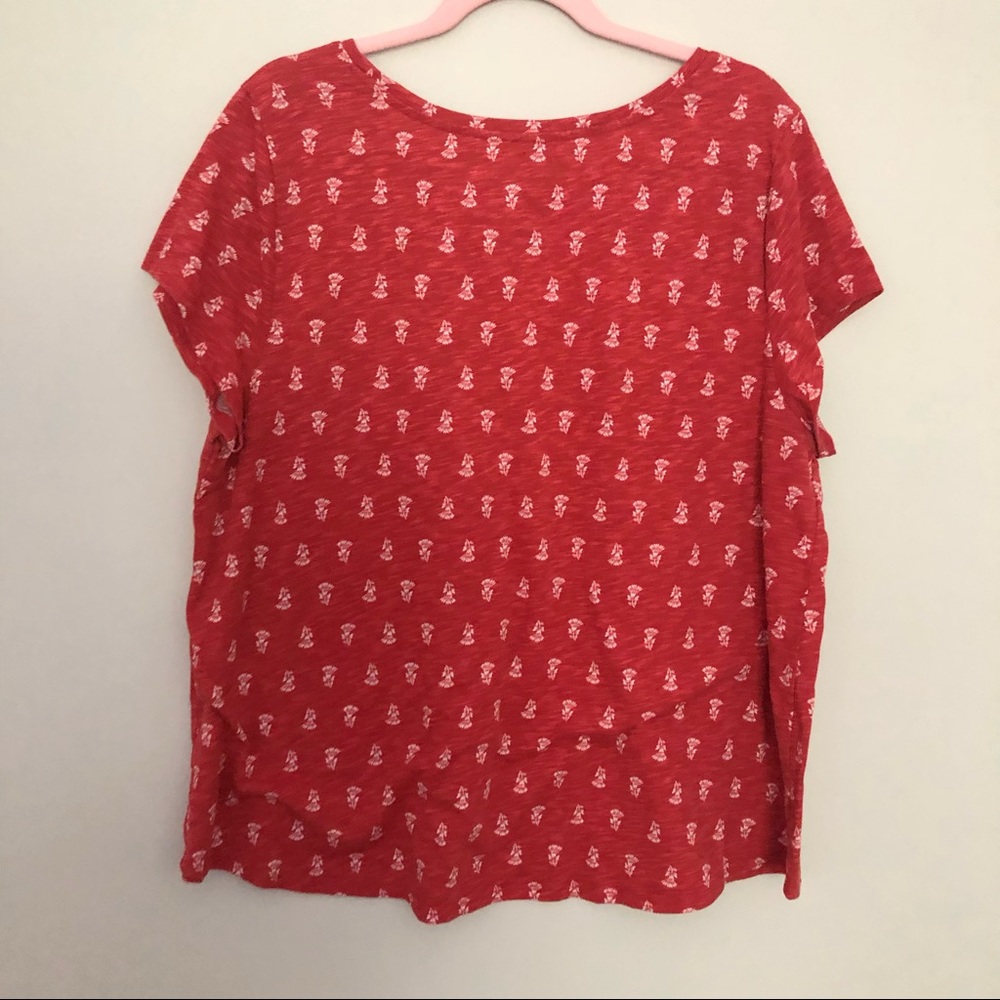 St Johns Bay Women’s Red Floral Embroidered Shirt - Picture 5 of 5